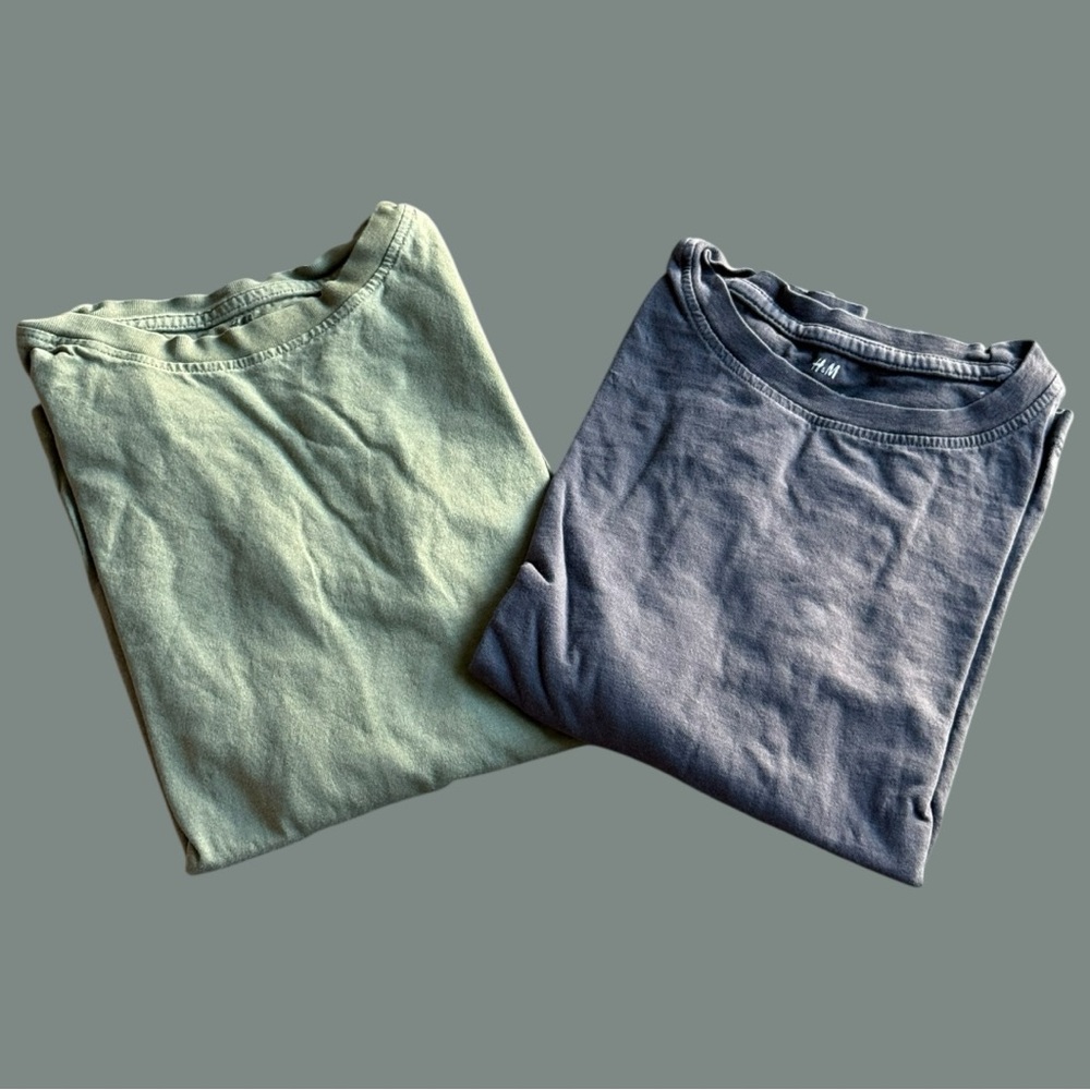 H&M Kids Long Sleeve Tees - Green and Gray